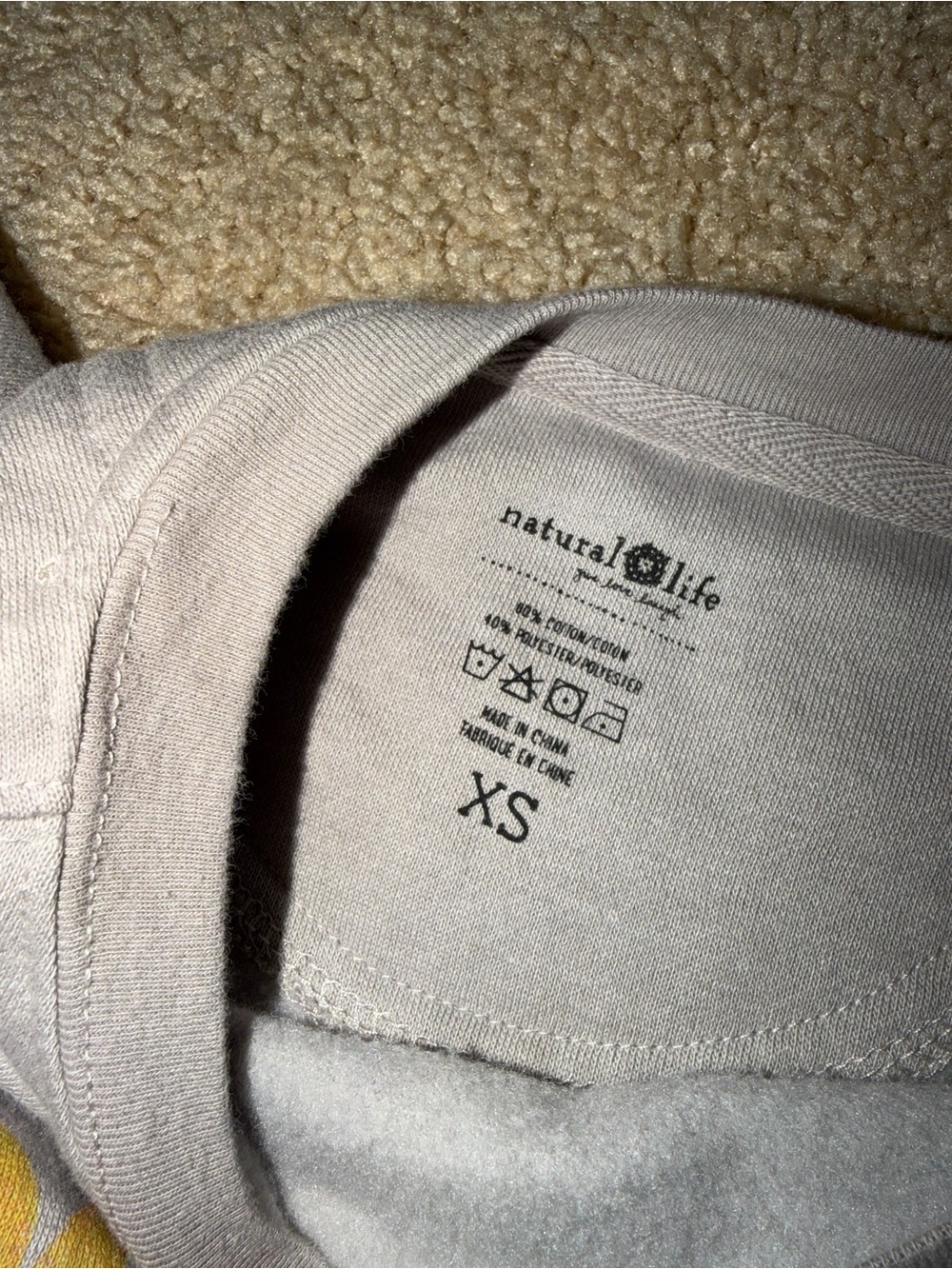 NATURAL LIFE Crewneck Sweatshirt in Light Taupe - Picture 2 of 2